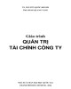 Giáo trình Quản lý tài chính công ty: Phần 1